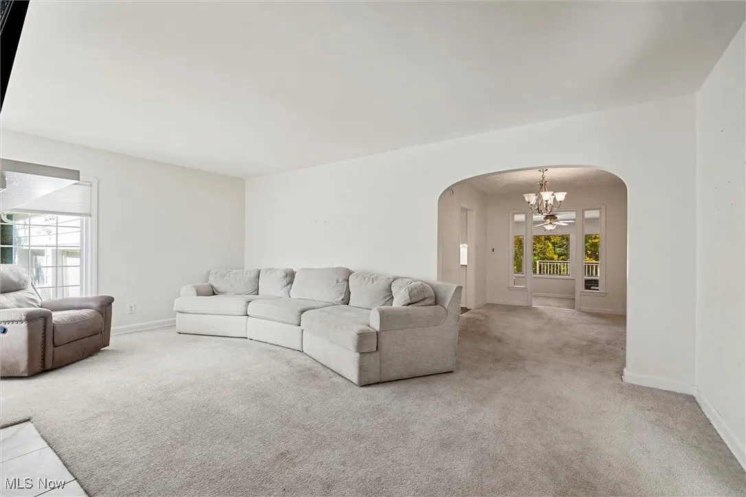 Carpeted living room