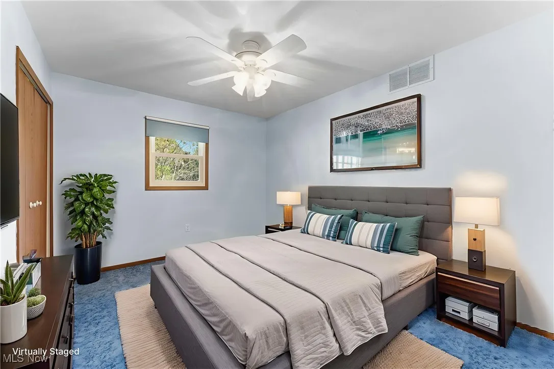 Virtually staged third bedroom