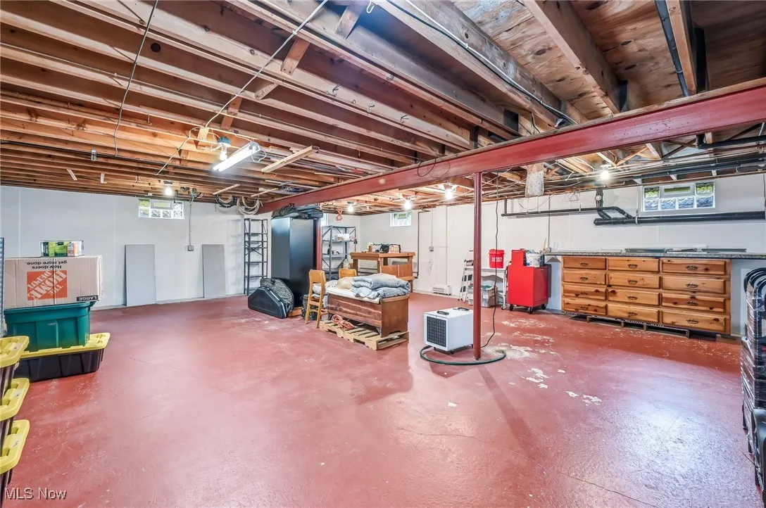 View of below grade area