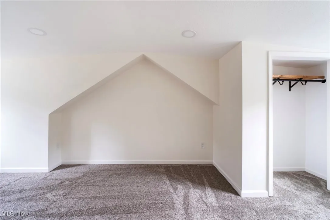 Bonus room with carpet