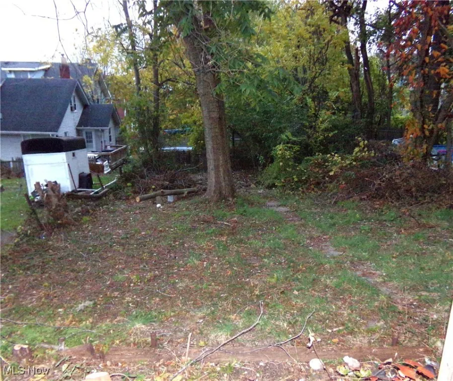 View of yard featuring a wooden deck