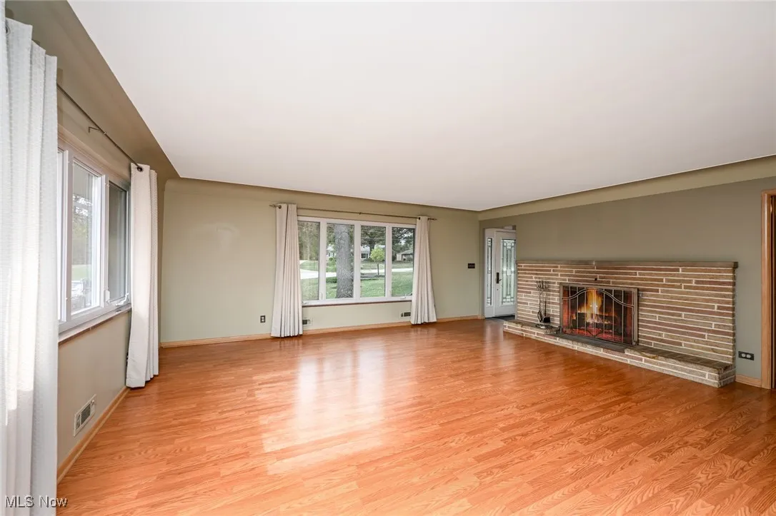 Beautiful stone fireplace
