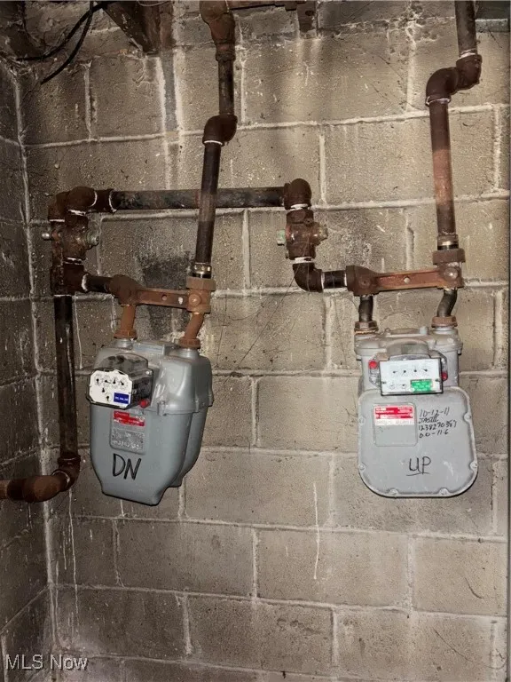 Utility room featuring gas meter