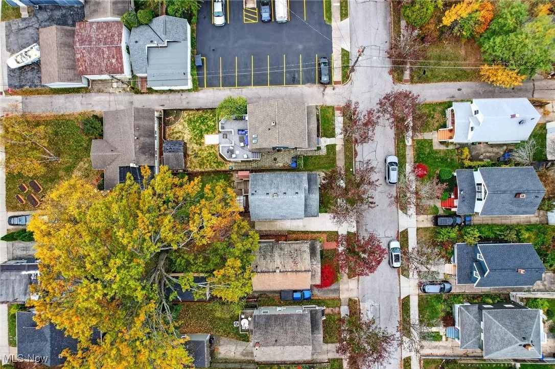 Aerial view of residential area
