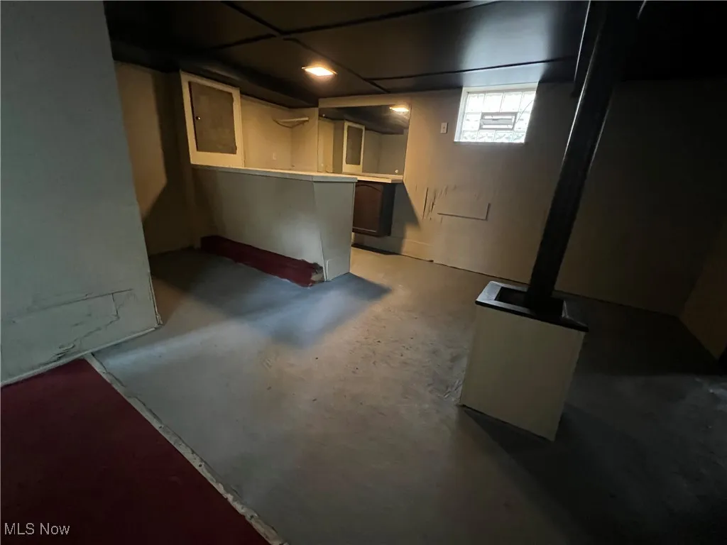 View of below grade area