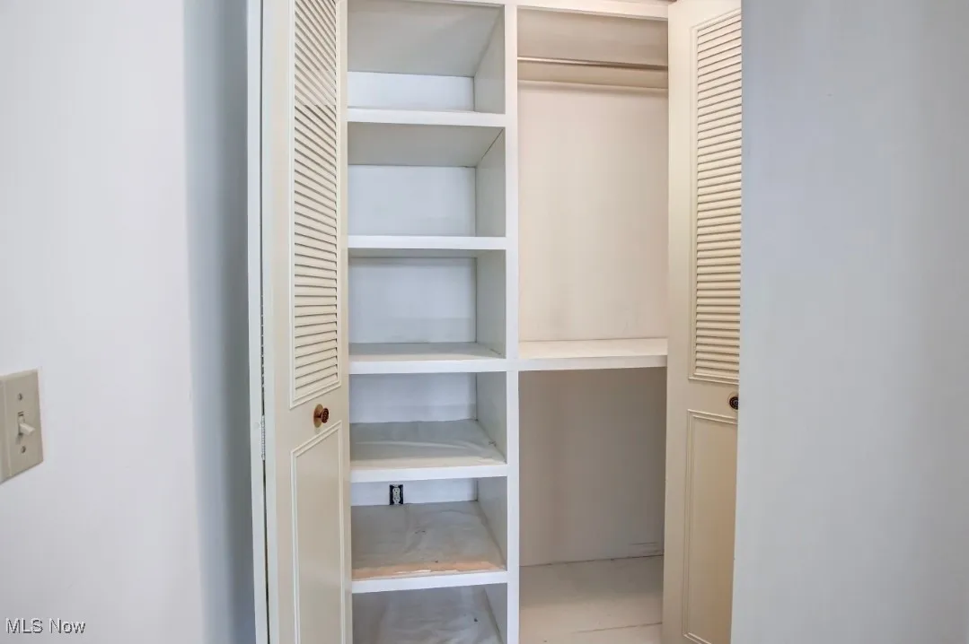 View of master bedroom closet