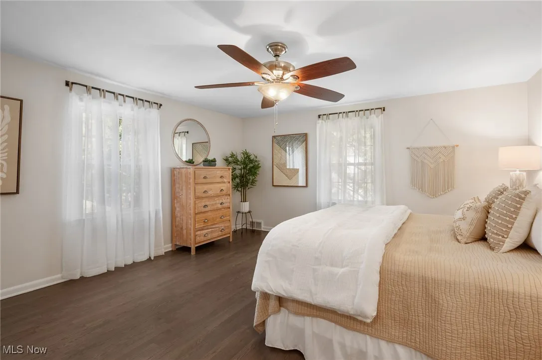 Bedroom #3 is a terrific corner spot, full of natural light with great views of the backyard.