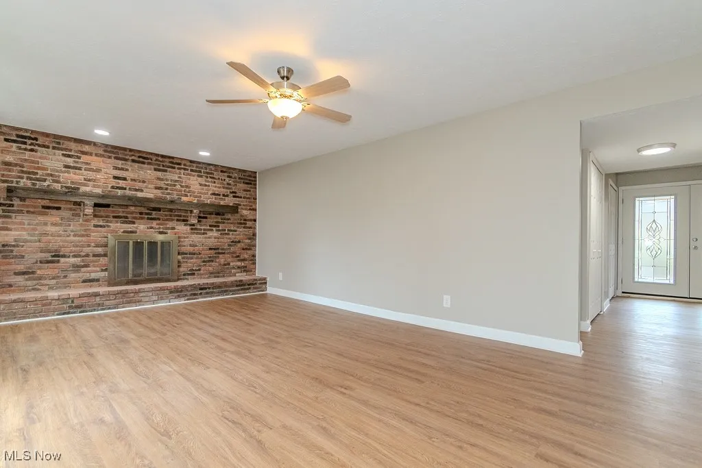 Wood Burning Fireplace with custom wood mantle