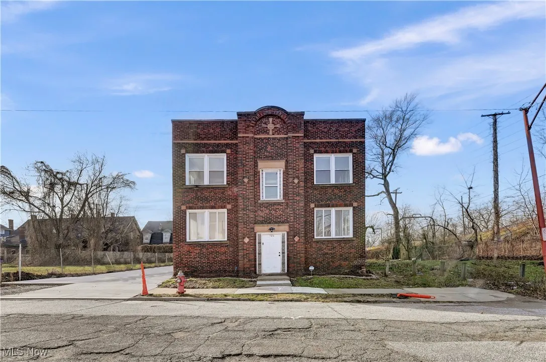 View of front facade with brick siding