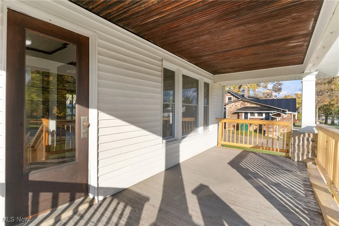 View of wooden porch