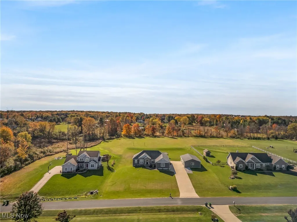 Drone / aerial view of a tree filled landscape