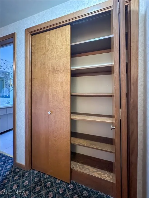 Second floor hallway linen closet