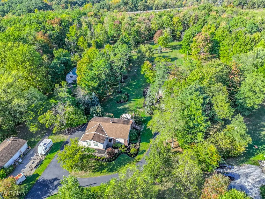View of subject property featuring a forest