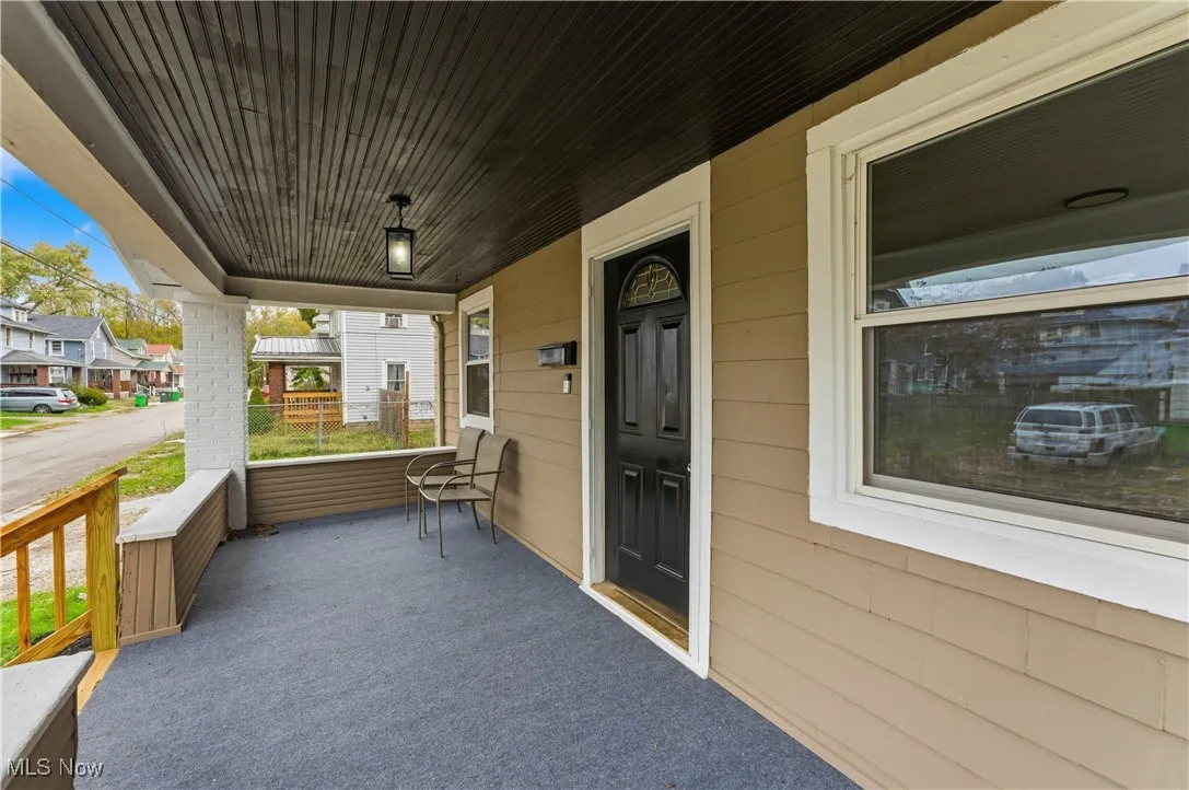 View of covered porch
