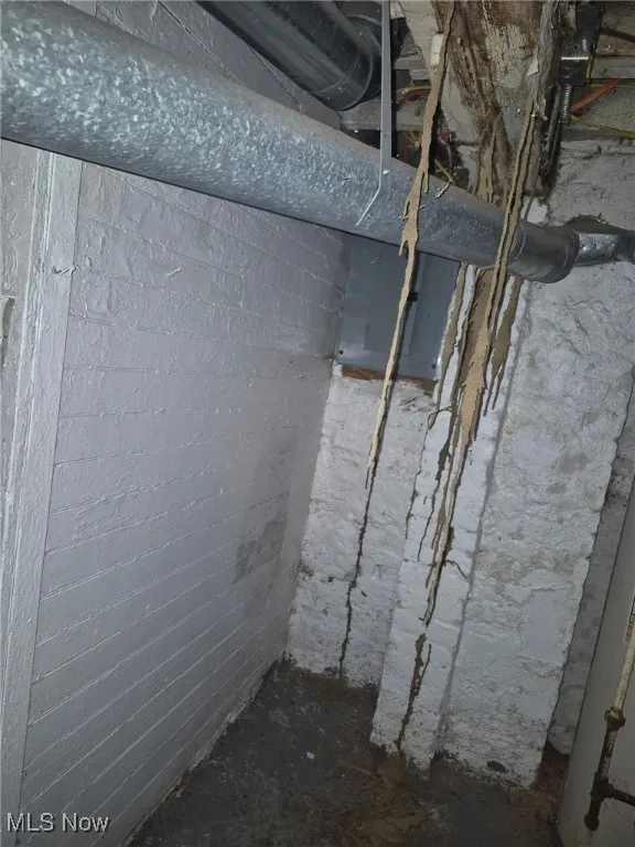 View of unfinished basement