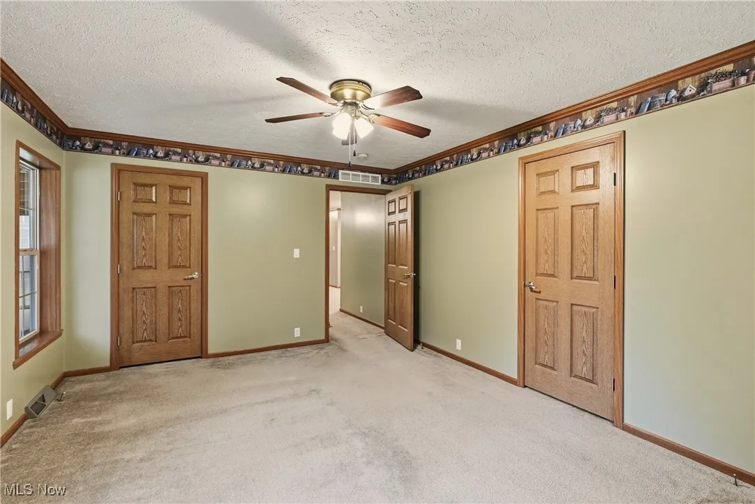 Master bedroom with closets
