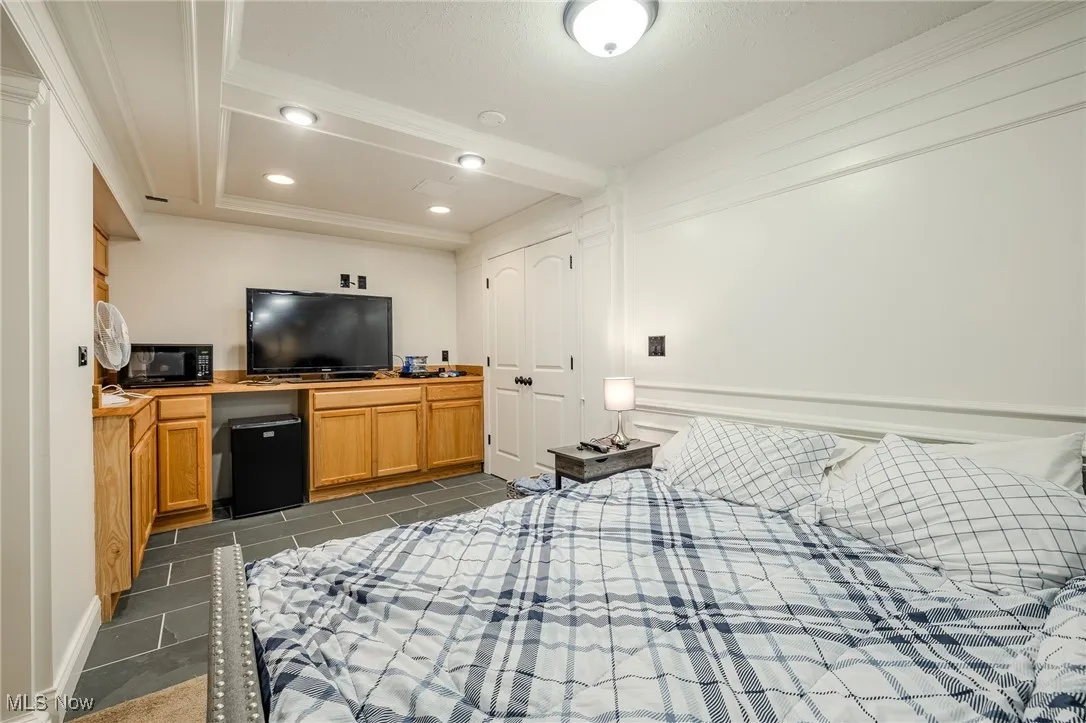 There is space for an additional bed for guests in the basement