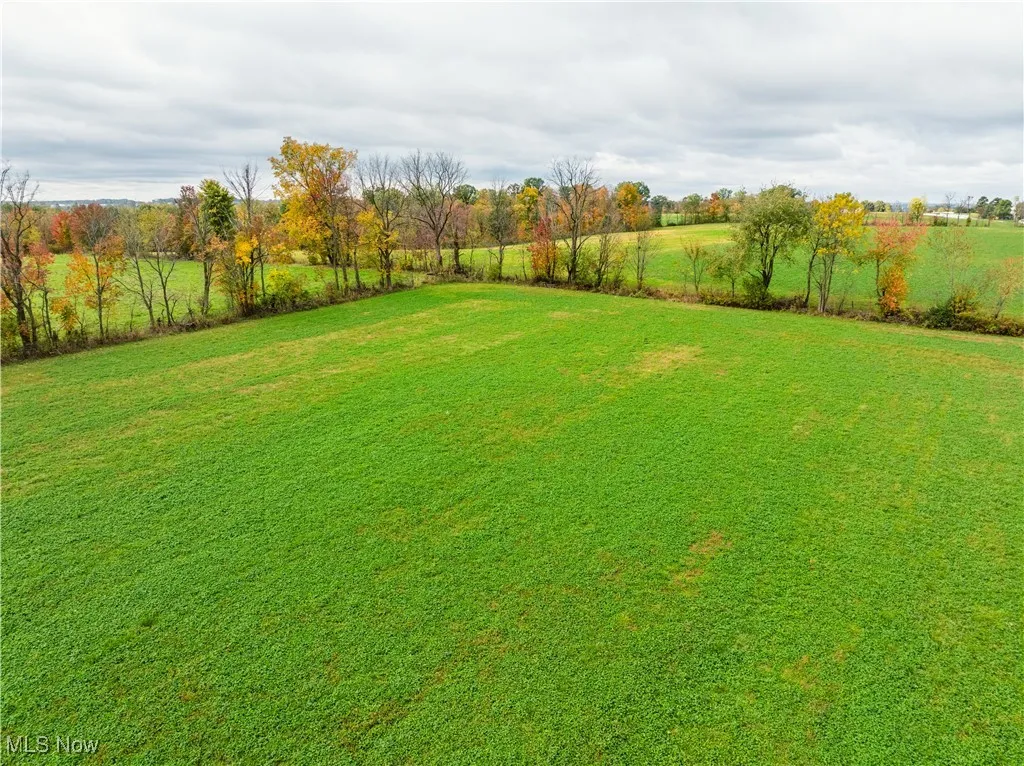 View of green lawn with a rural view