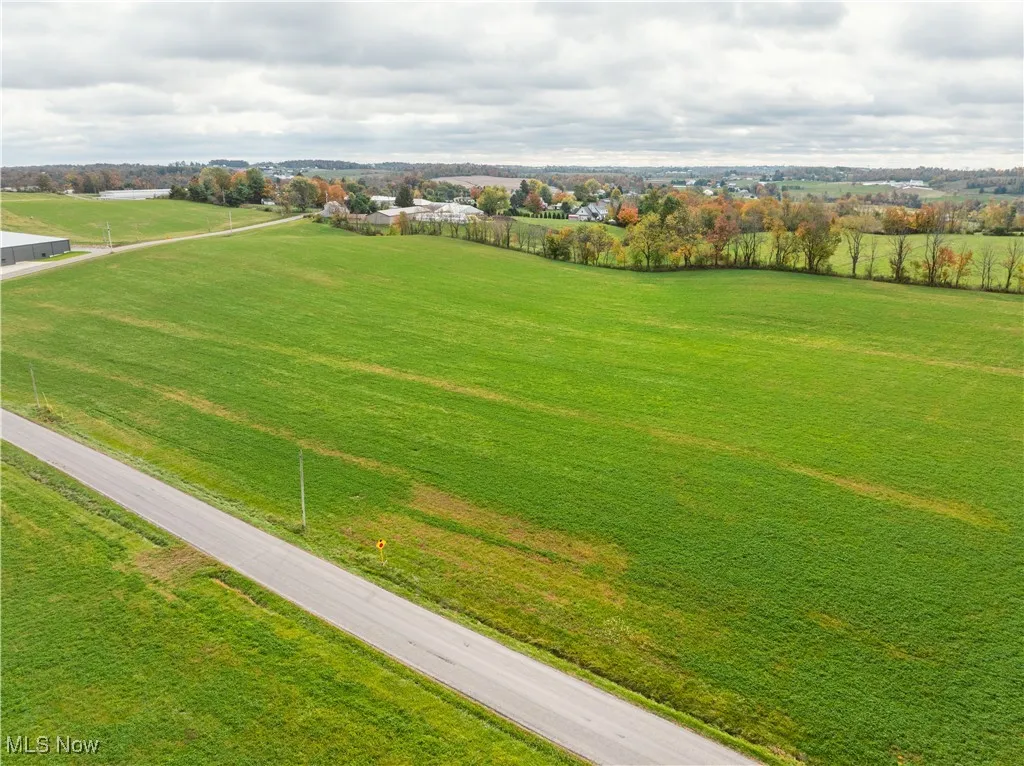 Aerial view of sparsely populated area