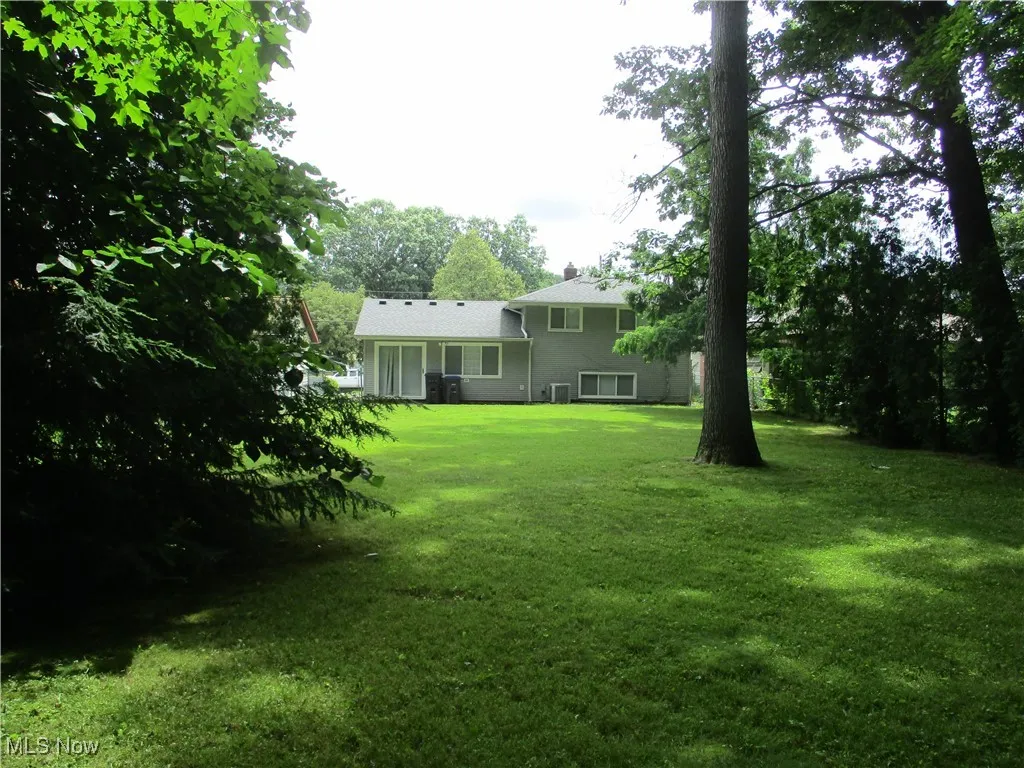View of rear fenced yard
