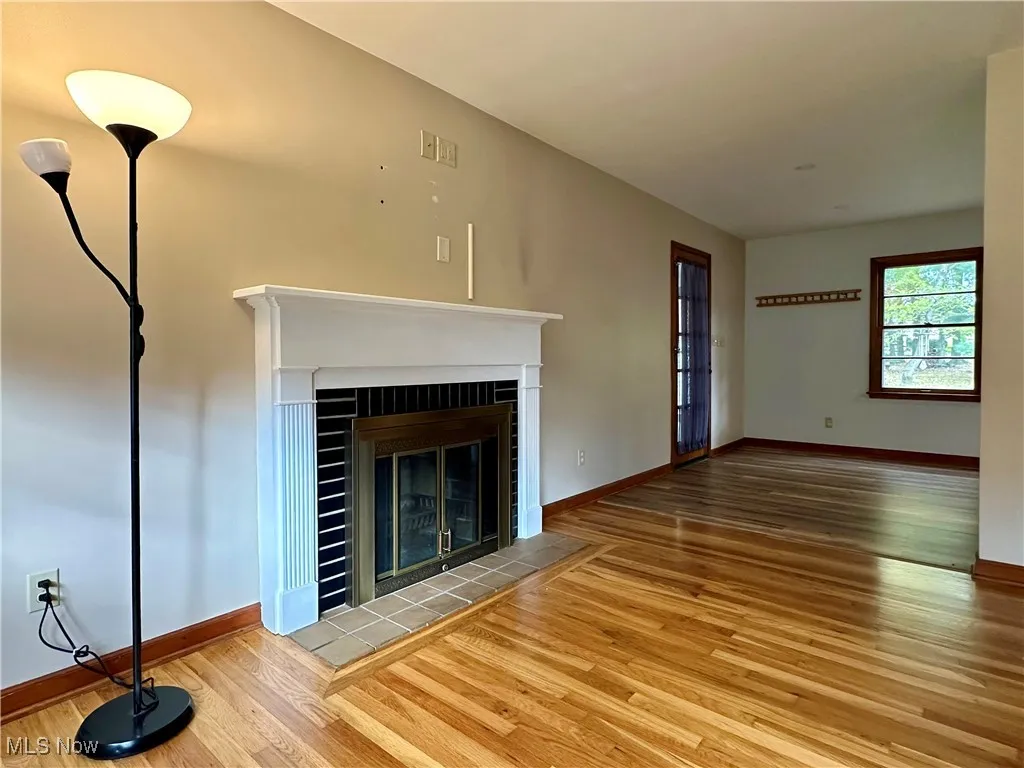 Woodburning fireplace