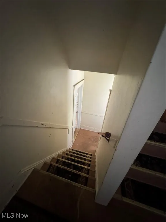 View of stairway to downstairs unit