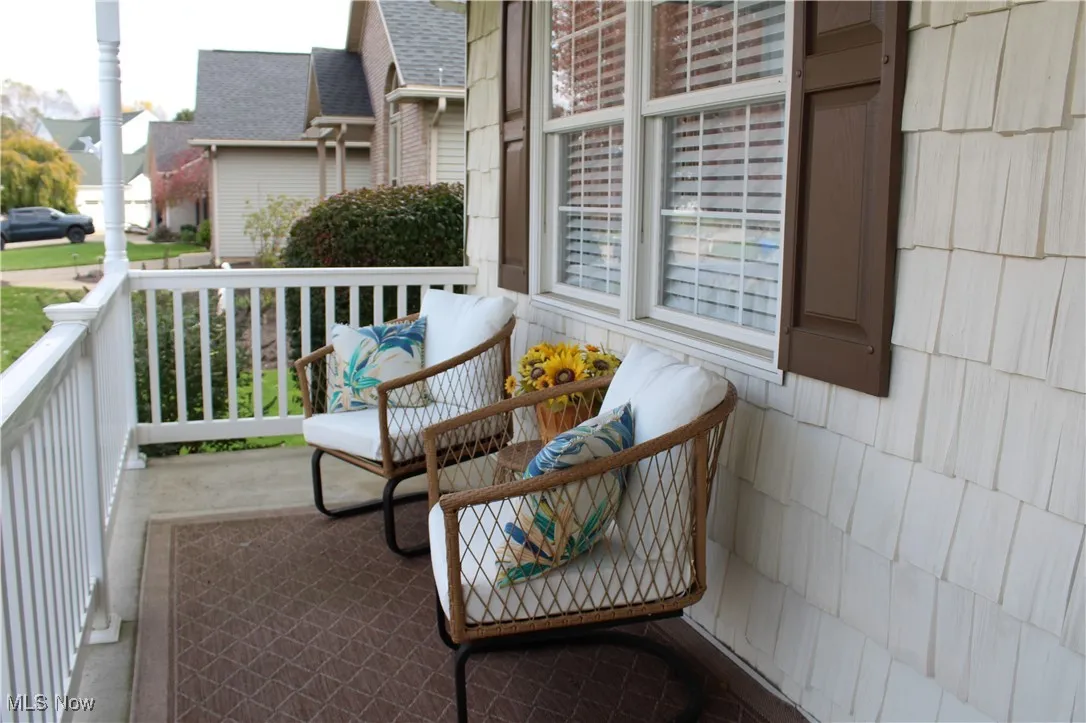 View of covered porch