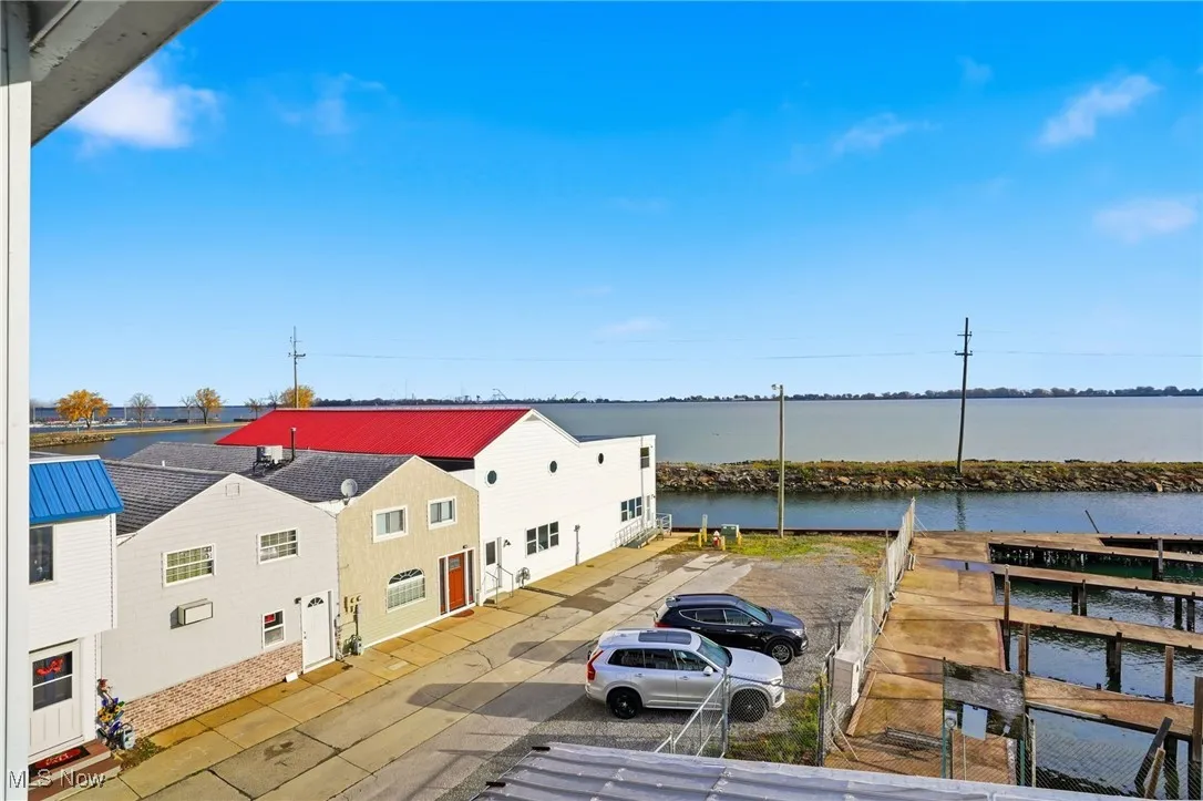 Bird's eye view of a large body of water