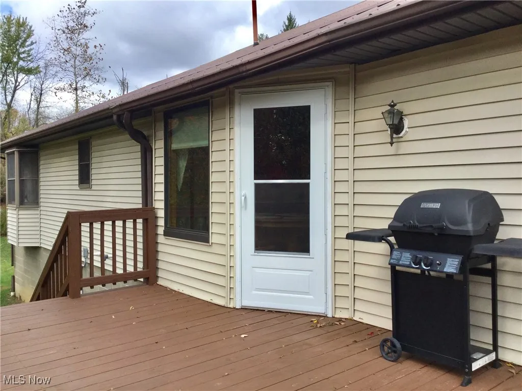 Deck with grilling area