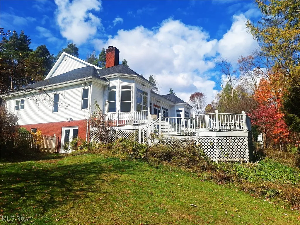 Multi level deck with views of the lake