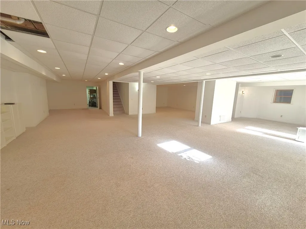 Lower level Rec room with walk out to side yard