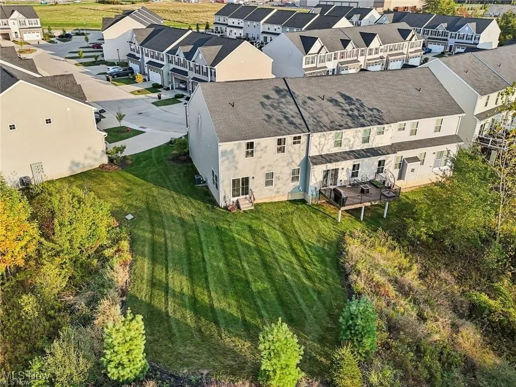 Aerial view of residential area