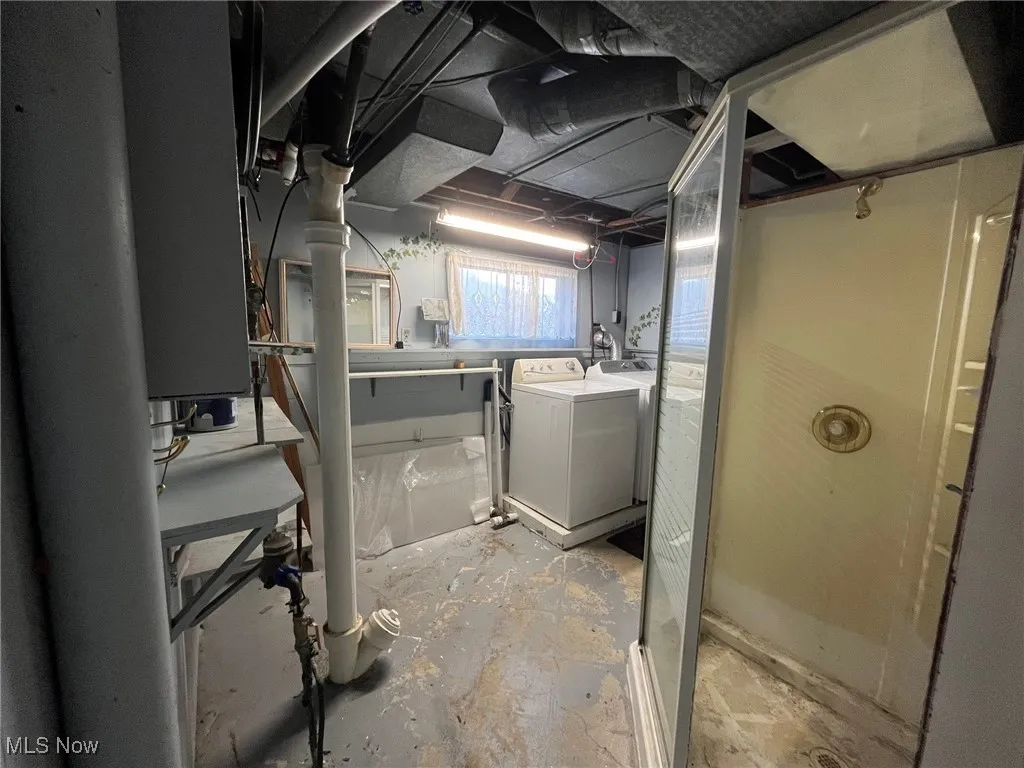 Shower and utility area