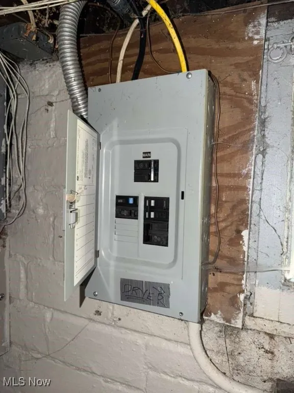 Utility room with electric panel