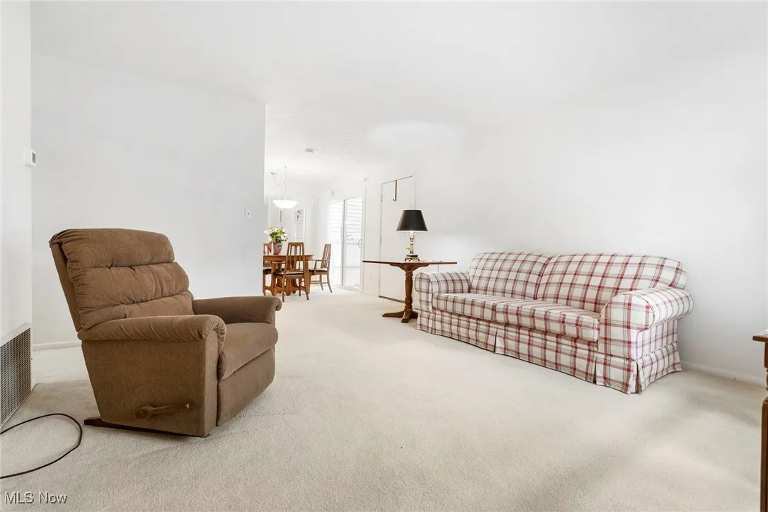 View of carpeted living room