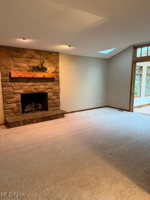 Fireplace to sunroom
