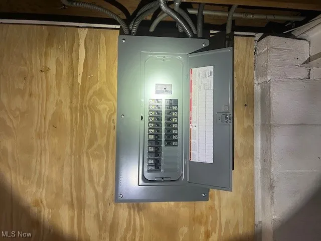 Utility room with electric panel