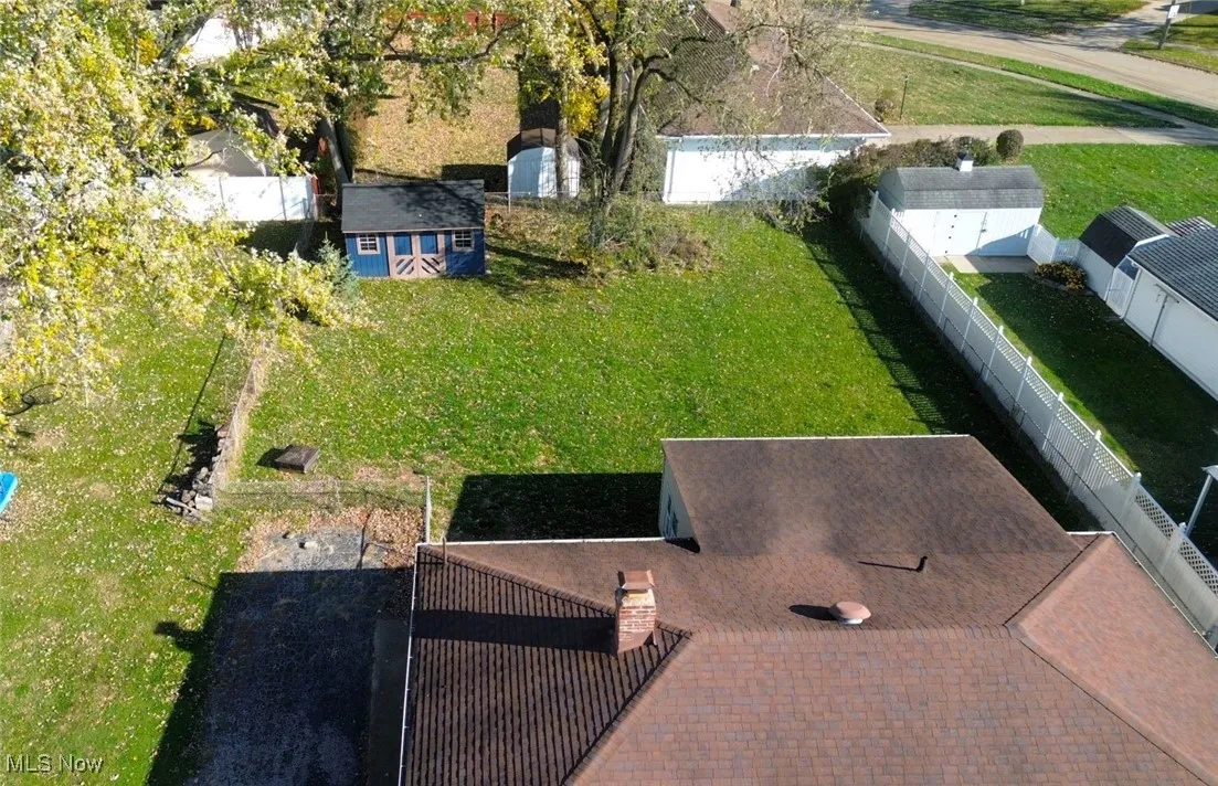 View from above of property