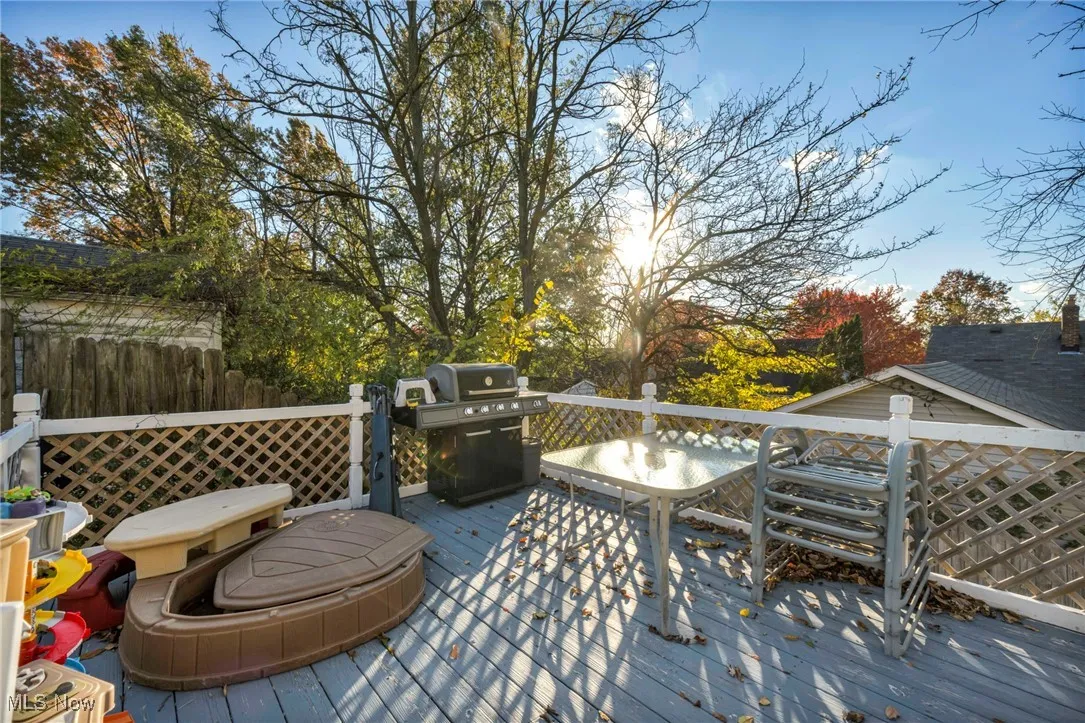 Deck with grilling area
