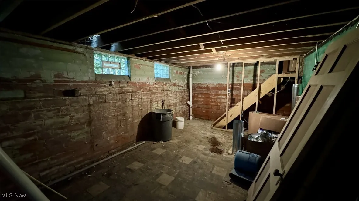 View of below grade area