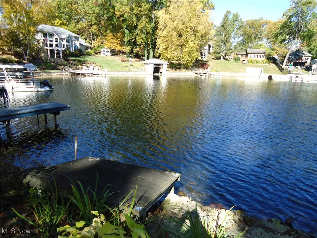 Dock featuring a water view
