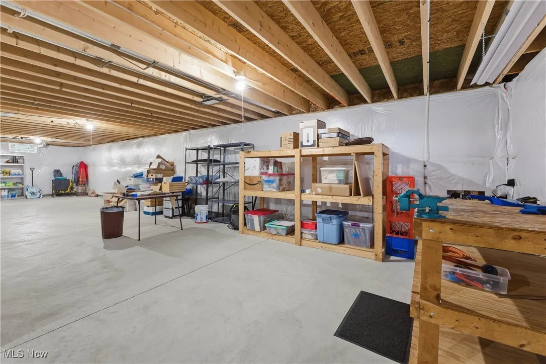 View of unfinished below grade area