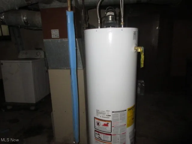 Utilities with gas water heater and washer / clothes dryer