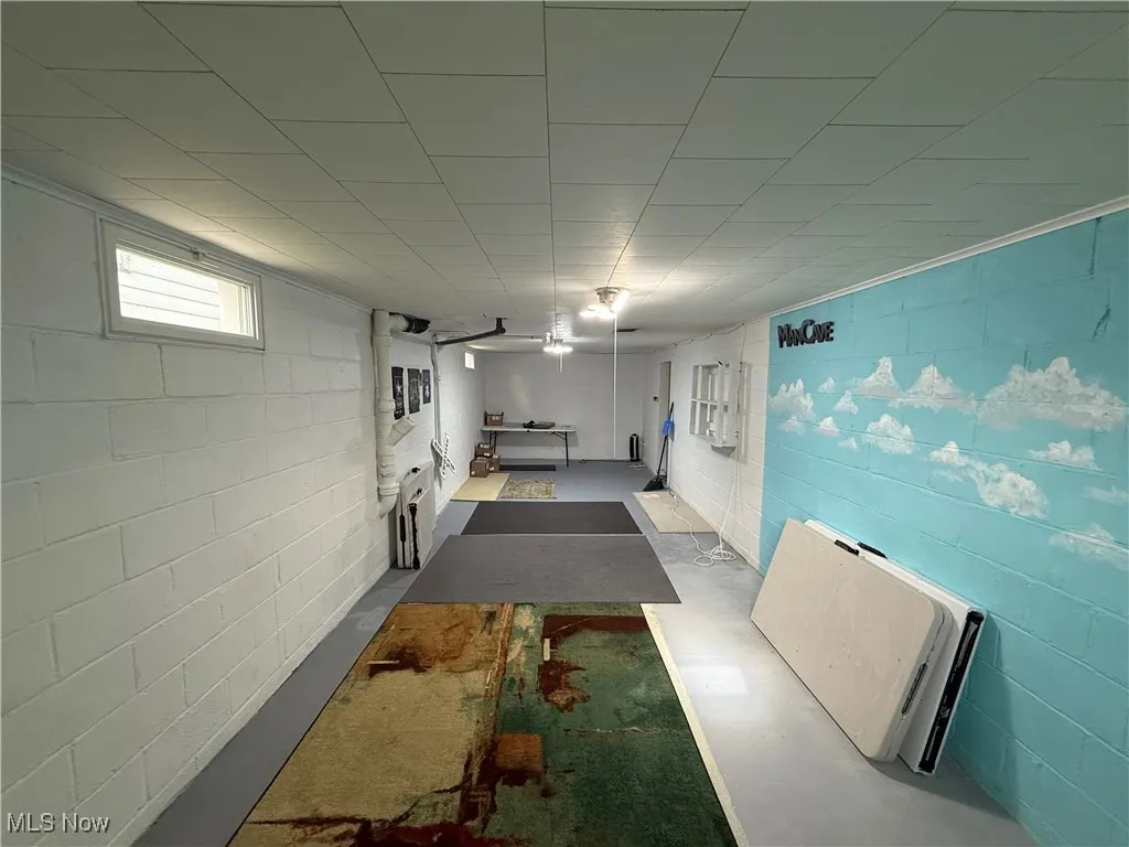 View of below grade area