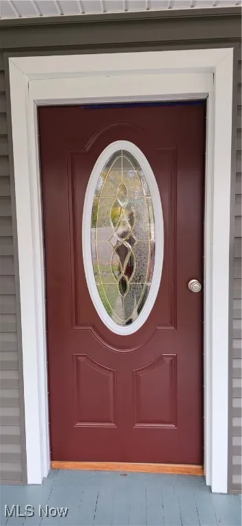 View of exterior entry