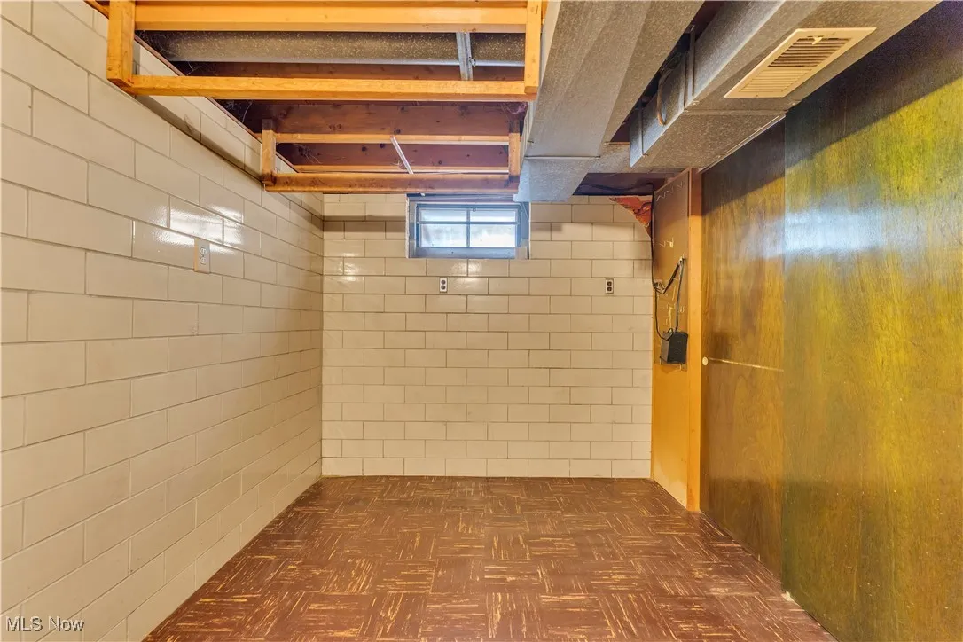 View of below grade area