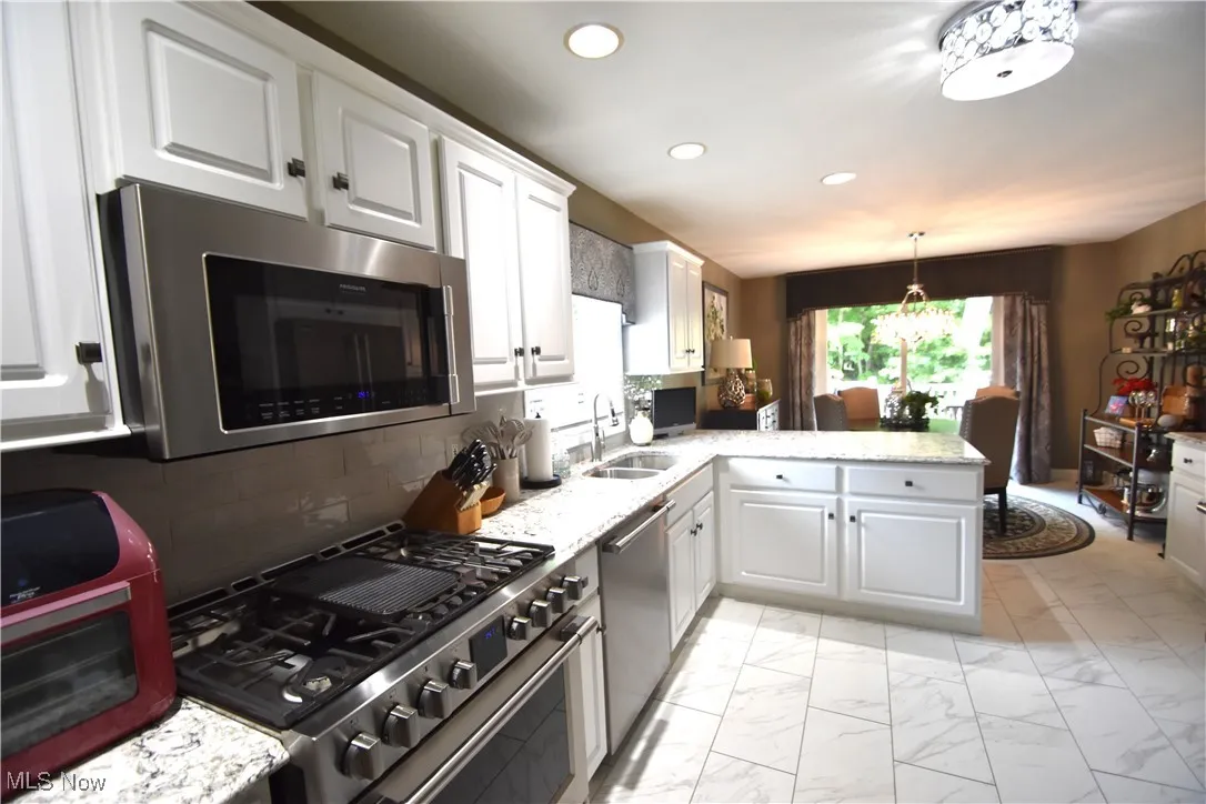 Lots of storage!  Slider to the deck.  Beautiful ceramic tile!