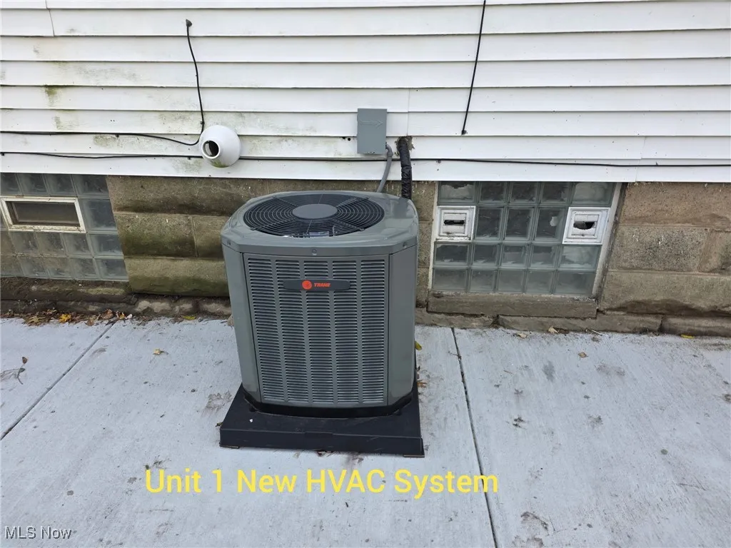 Exterior view of a central AC unit