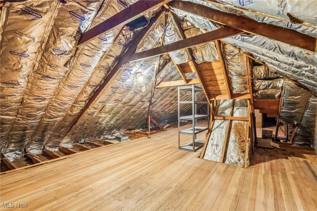 View of unfinished attic