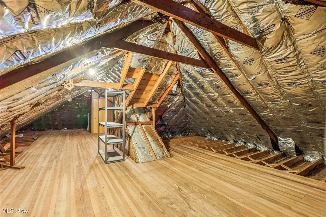 View of unfinished attic